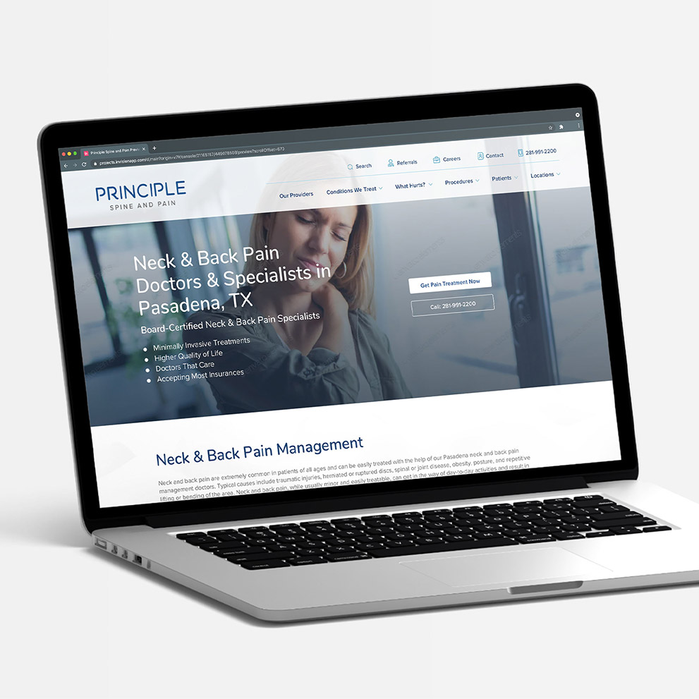 Principle Health Systems mockup