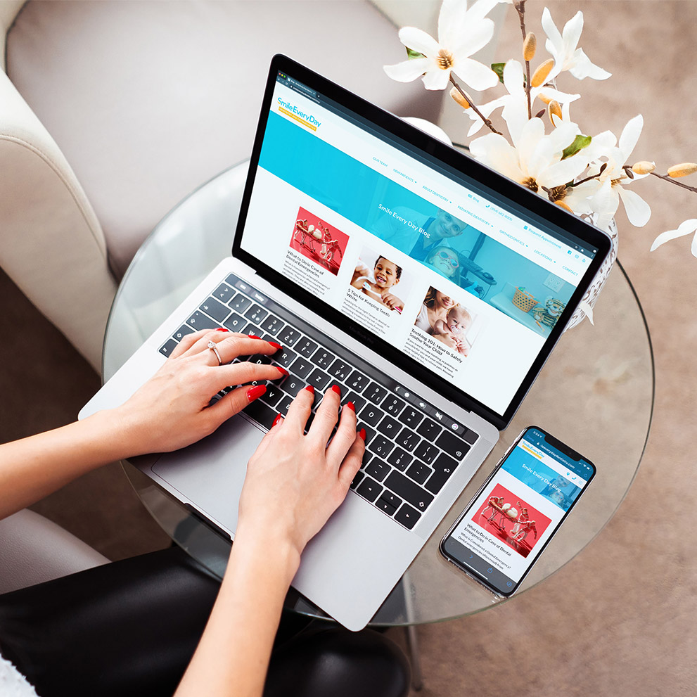 Smile Every Day blog mockup